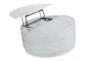 Nancy White Round Lift-Top Coffee Table With Wheels - Storage