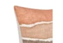 22X22 Terracota Gradient Pieced Applique Square Throw Pillow - Detail