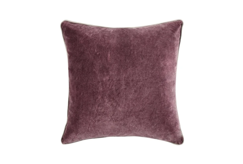 18X18 Red Stonewashed Velvet Square Throw Pillow - 360