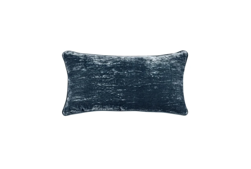 24X24 Blue Luxury Velvet Square Throw Pillow - 360