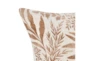 14X26 Brown Distressed Foliage Print Lumbar Throw Pillow - Detail