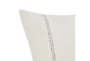 22X22 Ivory + Blue Woven Stripe Square Throw Pillow - Detail