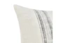16X36 Ivory + Blue Woven Stripe Lumbar Throw Pillow - Detail