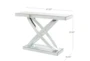 47" Glam Silver Glass Console Table - Detail