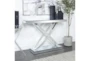 47" Glam Silver Glass Console Table - Room