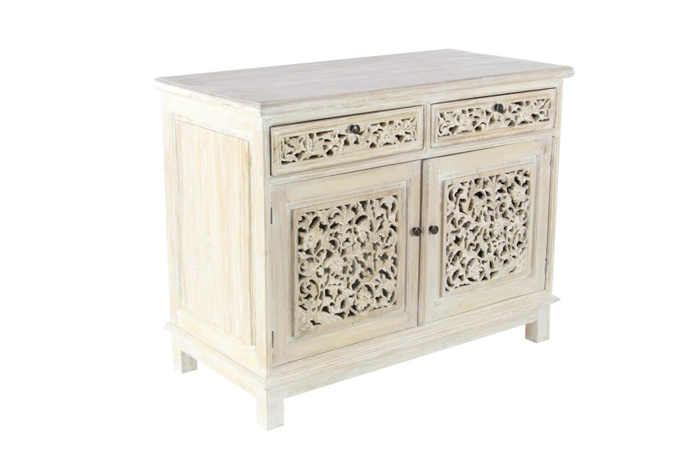 Traditional White Wood Cabinet