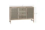 31" Contemporary Brown Metal Cabinet - Detail