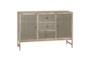 31" Contemporary Brown Metal Cabinet - Signature