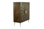 45" Contemporary Brown Wood Cabinet - Material