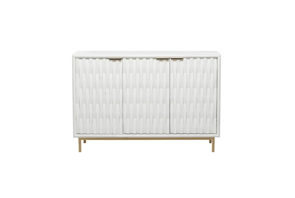 32" Contemporary White Wood Cabinet