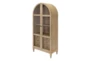 Dara Arched Display Cabinet Bookcase With Glass Doors - Detail