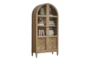 Dara Arched Display Cabinet Bookcase With Glass Doors - Signature