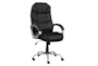 Sealy Black Faux Leather Rolling Office Desk Chair - Side