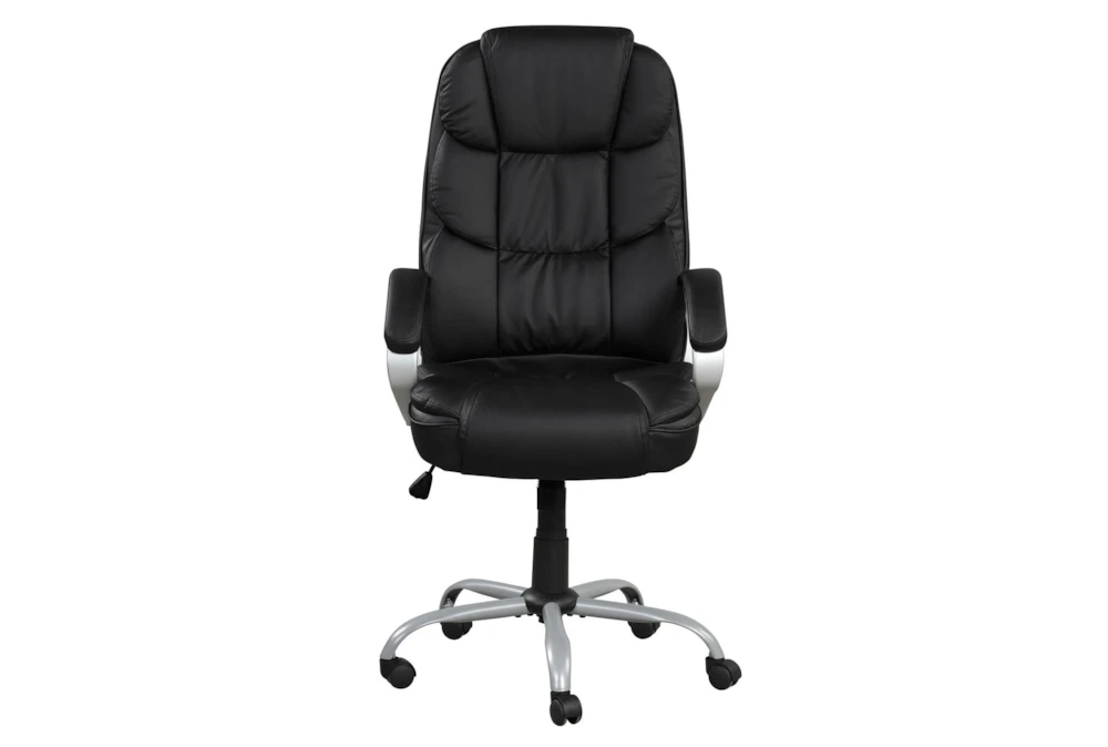 Sealy Black Faux Leather Rolling Office Desk Chair