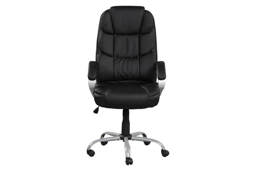 Sealy Black Faux Leather Rolling Office Desk Chair - 360