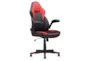 Sealy Black & Red Rolling Office Gaming Desk Chair - Side