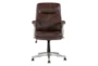 Sealy Brown Faux Leather Rolling Office Desk Chair - Signature