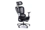 Sealy Black Mesh Rolling Office Desk Chair With Headrest - Back