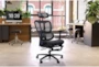 Sealy Black Mesh Rolling Office Desk Chair With Headrest - Room
