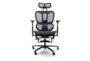 Sealy Black Mesh Rolling Office Desk Chair With Headrest - Signature