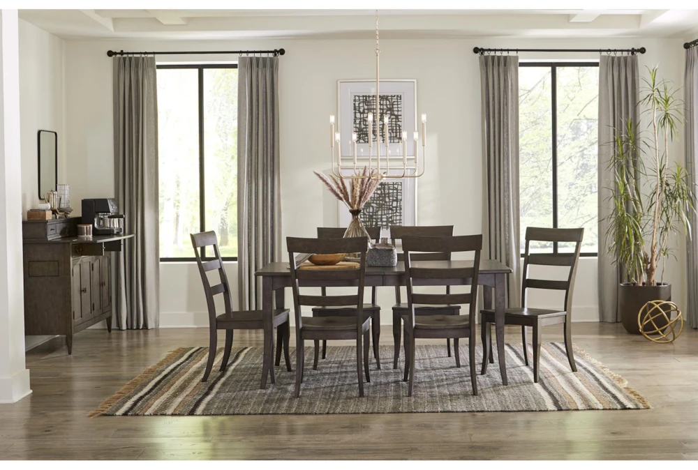 Lakely 66-84" Extendable Dining With Chair Set For 6