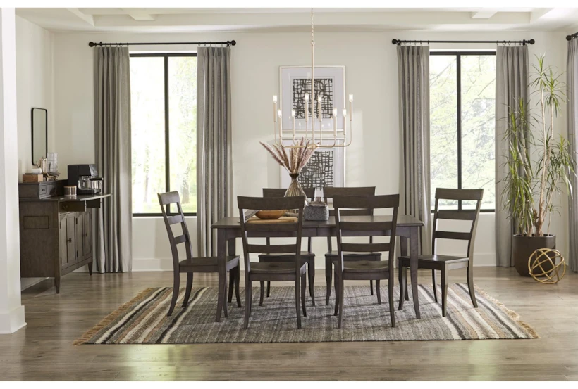 Lakely 66-84" Extendable Dining With Chair Set For 6 - 360