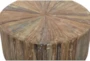 Reclaimed Wood Drum Round Coffee Table - Detail
