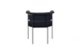 Taylor Black Performance Linen Dining Chair - Back