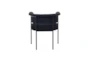 Taylor Black Performance Linen Dining Chair - Back