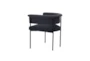 Taylor Black Performance Linen Dining Chair - Side