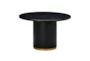 Chelsea Black Oak Round Dining Table - Front