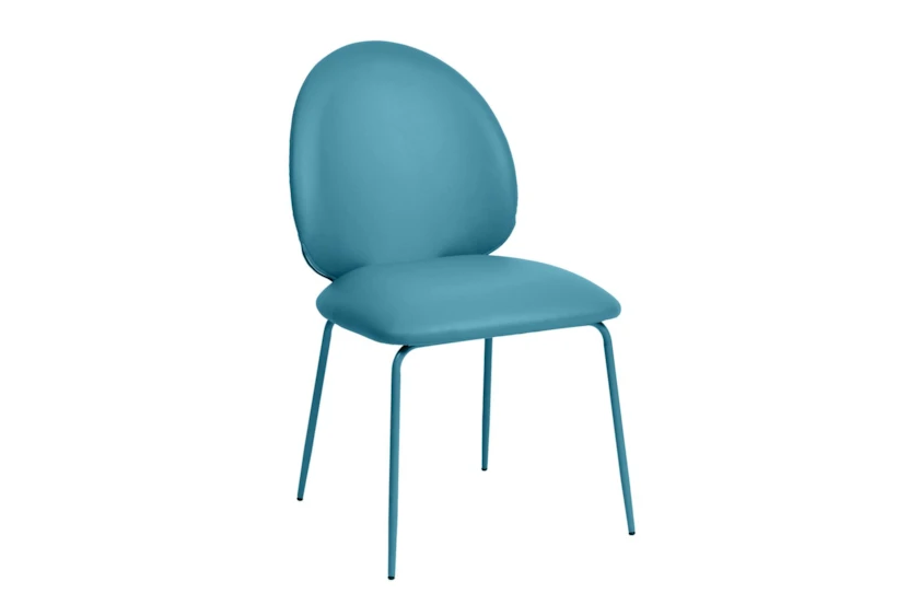 Lauren Blue Faux Leather Kitchen Chair Set Of 2 - 360