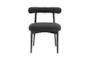 Spara Black Boucle Side Chair - Front