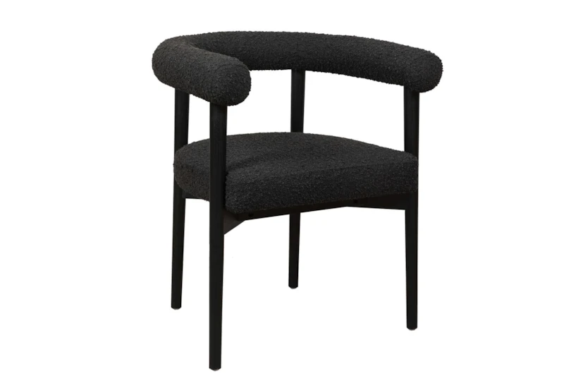 Spara Black Boucle Side Chair - 360