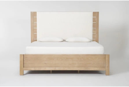 Voyage Natural King Wood & Upholstered Panel Bed By Nate Berkus + Jeremiah Brent - Main