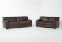 Benjamin 100% Top Grain Italian Leather 2 Piece Sofa & Loveseat Set - Signature