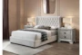 Delly White King Tufted Upholstered Shelter Bed - Room