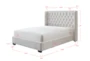 Delly White Queen Tufted Upholstered Shelter Bed - Detail