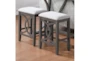 Izabella Gray Backless Counter Height Stool Set Of 2 - Room