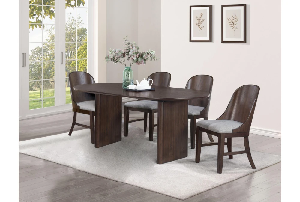 Callen 72" Oval Dining With Chair Set For 4
