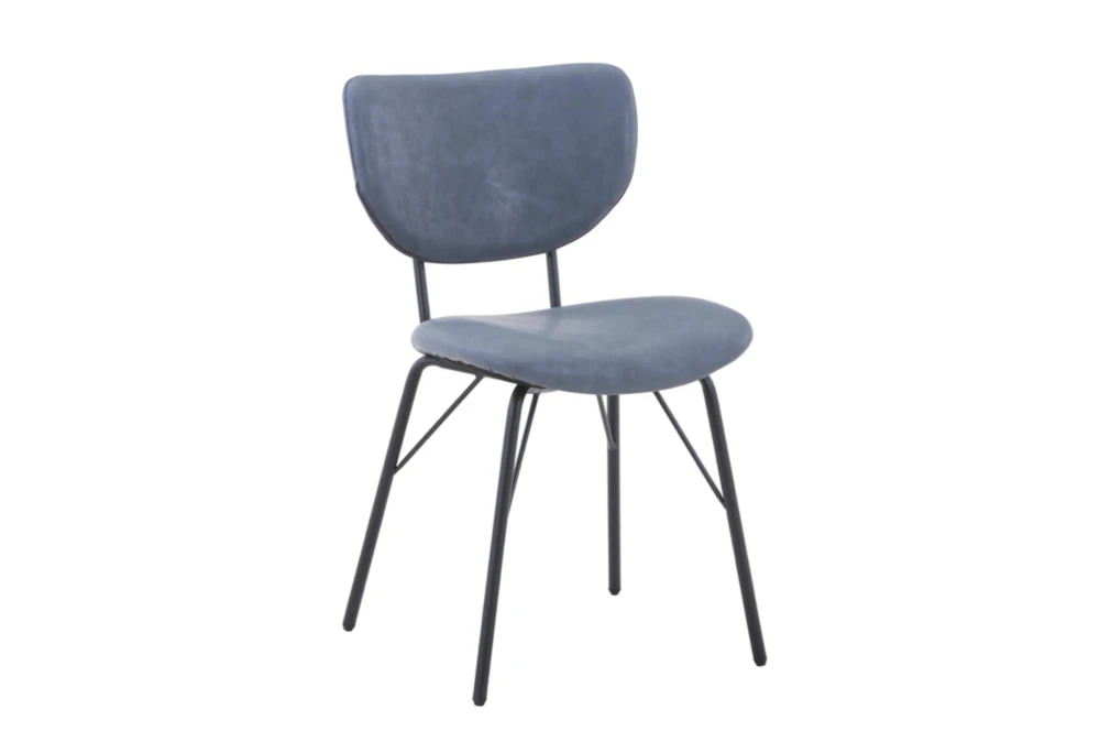 Own Blue Upholstered Dining Chair With Back Set Of 2