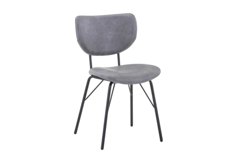 Own Grey Upholstered Dining Chair With Back Set Of 2 - 360