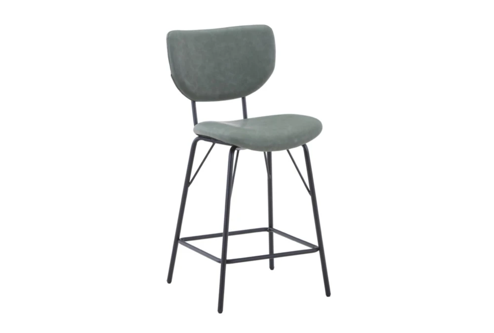 Own Green Upholstered Counter Stool Set Of 2