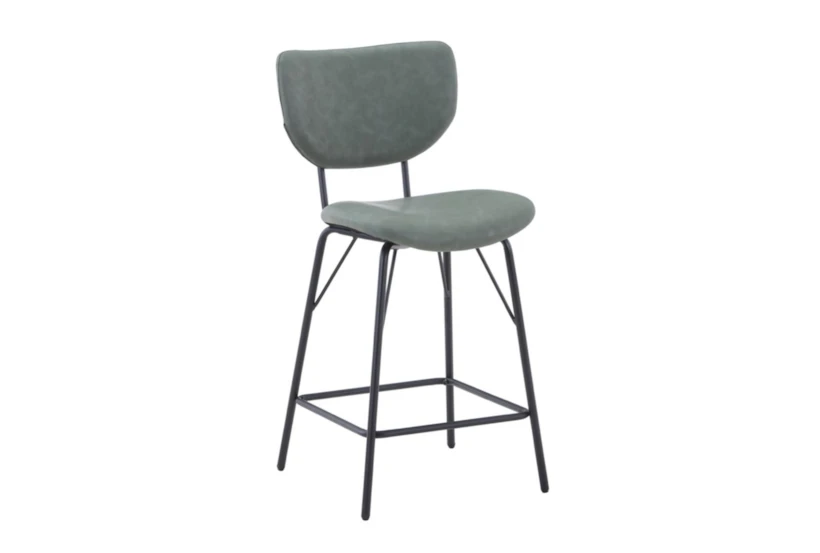Own Green Upholstered Counter Stool Set Of 2 - 360