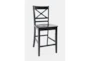 Kennedy Black Two Tone X Back 24" Counter Stool Set Of 2 - Signature
