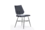 Vinson Cobalt Faux Leather Dining Side Chair Set Of 2 - Back