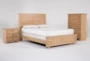 Marco Natural Queen Wood 3 Piece Bedroom Set With Chest & Nightstand - Signature