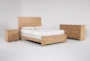 Marco Natural King Wood 3 Piece Bedroom Set With Dresser & Nightstand - Signature