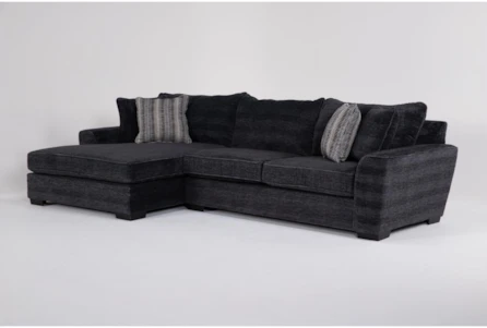 Delano Ebony 2 Piece Sectional With Left Arm Facing Oversized Chaise - Main