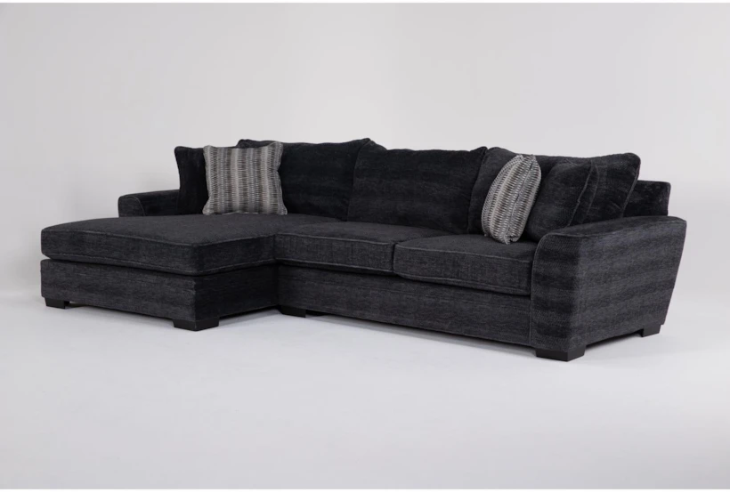 Delano Ebony 2 Piece Sectional With Left Arm Facing Oversized Chaise - 360